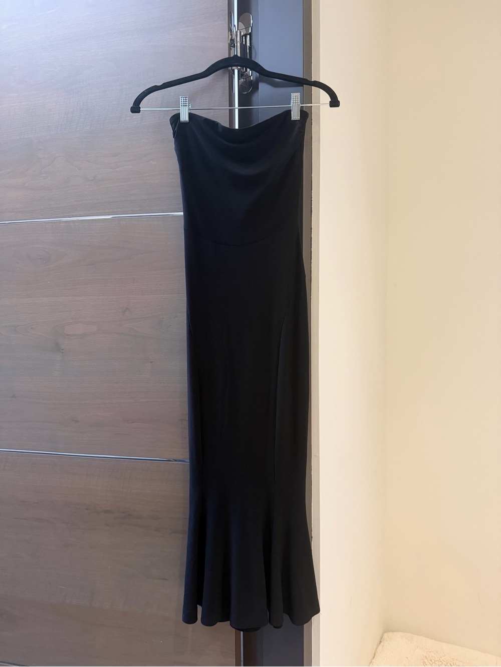 Norma Kamali Black Strapless Evening Gown